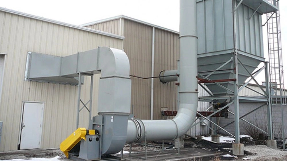 How does a centrifugal dust collector work?
